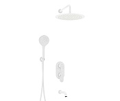 Wasserkraft Комплект для ванны с верхней душевой насадкой, лейкой и изливом встраиваемый цвет: белый A85161