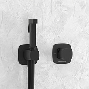 Wasserkraft Nuthe Гигиенический душ: внешняя и внутренняя часть, шланг, лейка, цвет: черный матовый A9151.327.241.212