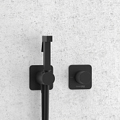 Wasserkraft Fulda Гигиенический душ: внешняя и внутренняя часть, шланг, лейка, цвет: черный матовый A5251.302.241.212