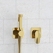 Wasserkraft Neckar Гигиенический душ: внешняя и внутренняя часть, шланг, лейка, цвет: золото глянц. A2151.280.238.216