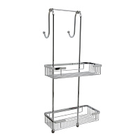 Wasserkraft Dinkel Подвесной держатель с двумя полками 27,5x14 см, высота держ 66,5 см, цвет: chrome K-72222