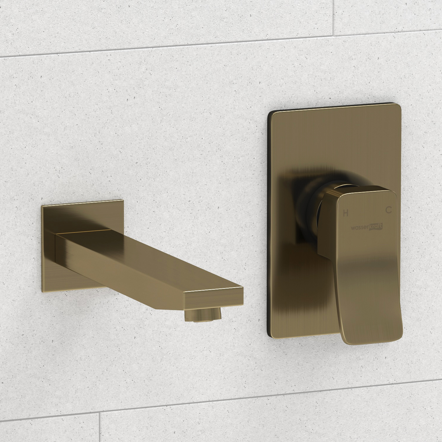 Wasserkraft Смеситель для раковины: внешняя и внутренняя часть, излив, цвет: светлая бронза глянц. A16573