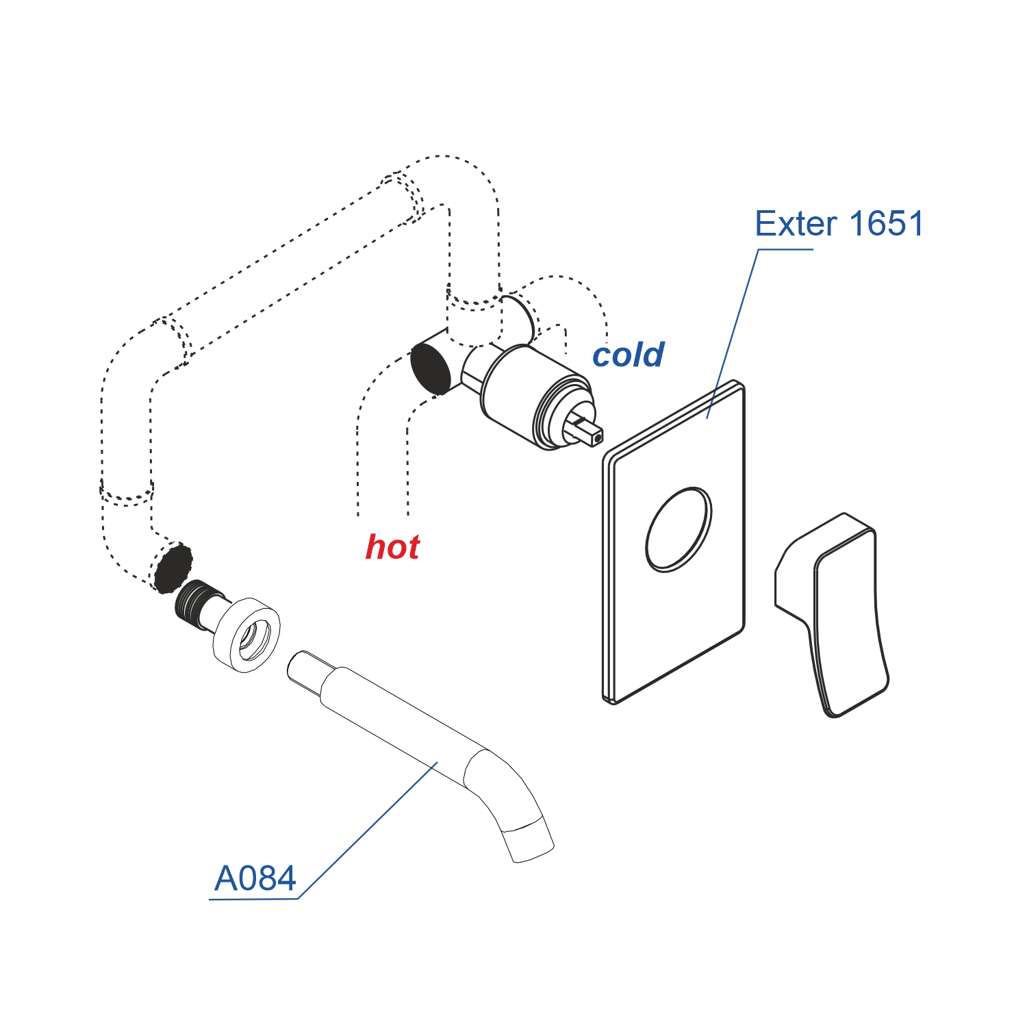 Wasserkraft Смеситель для раковины: внешняя и внутренняя часть, излив, цвет: светлая бронза глянц. A16573