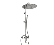 Wasserkraft Душевая стойка: смеситель, ручной душ 1 вид струи, шланг, верхний душ, цвет: хром A166.117.137.010.CH