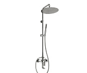 Wasserkraft Душевая стойка: смеситель, ручной душ 1 вид струи, шланг, верхний душ, цвет: хром A166.116.137.010.CH