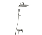 Wasserkraft Душевая стойка: смеситель, ручной душ 1 вид струи, шланг, верхний душ, цвет: хром A177.118.141.010.CH