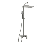 Wasserkraft Душевая стойка: смеситель, ручной душ 1 вид струи, шланг, верхний душ, цвет: хром A177.069.141.010.CH