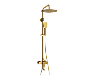 Wasserkraft Душевая стойка: смеситель, ручной душ, шланг, верхний душ, цвет: золото A155.262.201.BG