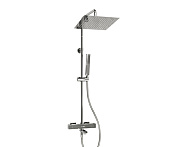Wasserkraft Душевая стойка: термостат, ручной душ 1 вид струи, шланг, верхний душ, цвет: хром A199.118.103.087.CH Thermo