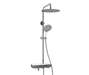 Wasserkraft Душевая стойка: термостат, ручной душ 3 вида струи, шланг, верхний душ, цвет: хром A113.116.059.CH Thermo
