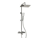 Wasserkraft Душевая стойка: термостат, ручной душ 3 вида струи, шланг, верхний душ, цвет: хром A199.069.126.087.CH Thermo