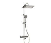 Wasserkraft Душевая стойка: термостат, ручной душ 1 вид струи, шланг, верхний душ, цвет: хром A199.069.141.087.CH Thermo