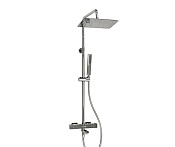 Wasserkraft Душевая стойка: термостат, ручной душ 1 вид струи, шланг, верхний душ, цвет: хром A199.069.103.087.CH Thermo
