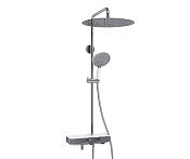 Wasserkraft Душевая стойка: термостат, ручной душ 3 вида струи, шланг, верхний душ, цвет: хром A113.117.059.CH Thermo