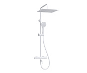 Wasserkraft Душевая стойка: термостат, ручной душ 3 вида струи, шланг, верхний душ, цвет: белый A188.163.155.WM Thermo