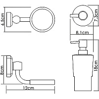 Wasserkraft Дозатор подвесной, фарфор цвет: хром K-28199