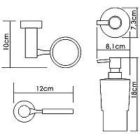 Wasserkraft Дозатор подвесной, фарфор цвет: хром K-28299