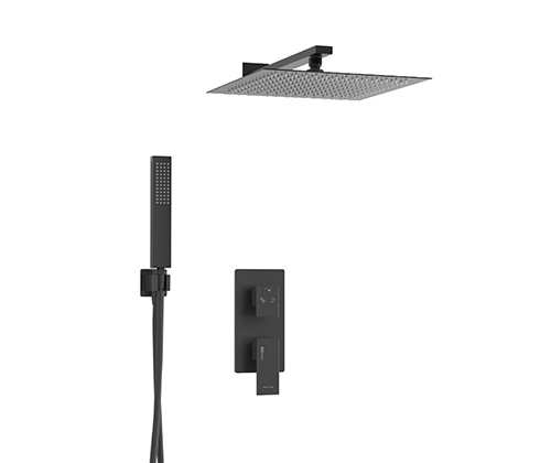 Wasserkraft Abens Смеситель для душа: внешняя и внутренняя часть, цвет: черный матовый A16162