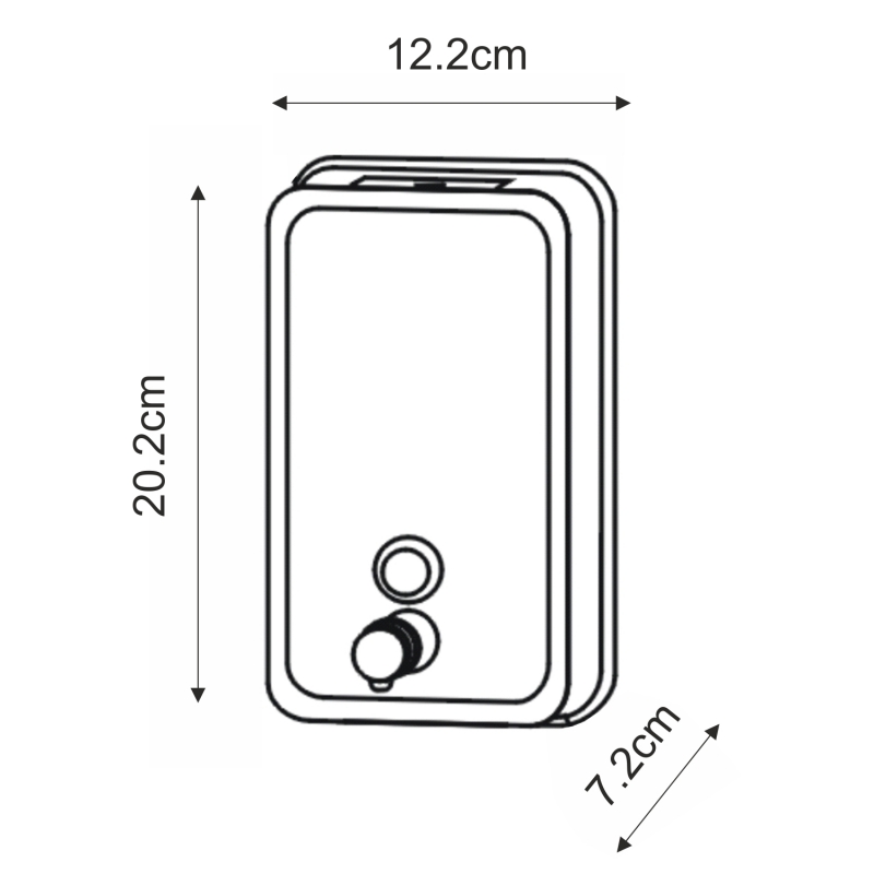 Wasserkraft Диспенсер подвесной, нержавеющая сталь 12,2x7,2x20,2h см, цвет: хром K-10099