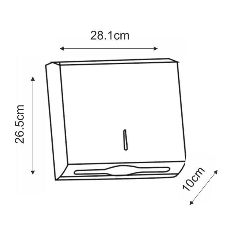 Wasserkraft Диспенсер подвесной, нержавеющая сталь 28,1x10x26,5h см, цвет: хром K-10091