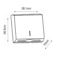 Wasserkraft Диспенсер подвесной, нержавеющая сталь 28,1x10x26,5h см, цвет: хром K-10091