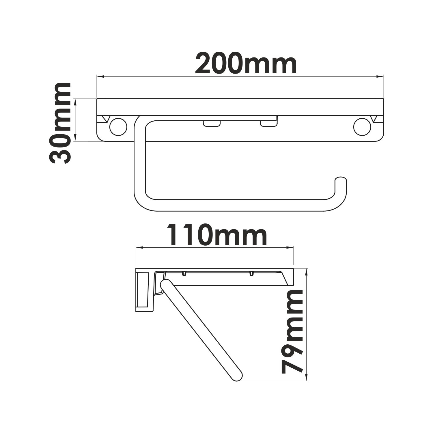 Wasserkraft Держатель туалетной бумаги подвесной, с полкой, металлический цвет: глянцевое золото K-1725