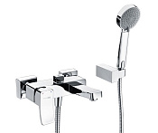 Wasserkraft Aller Смеситель для ванны с ручным душем и держателем, настенный, цвет: хром 1061