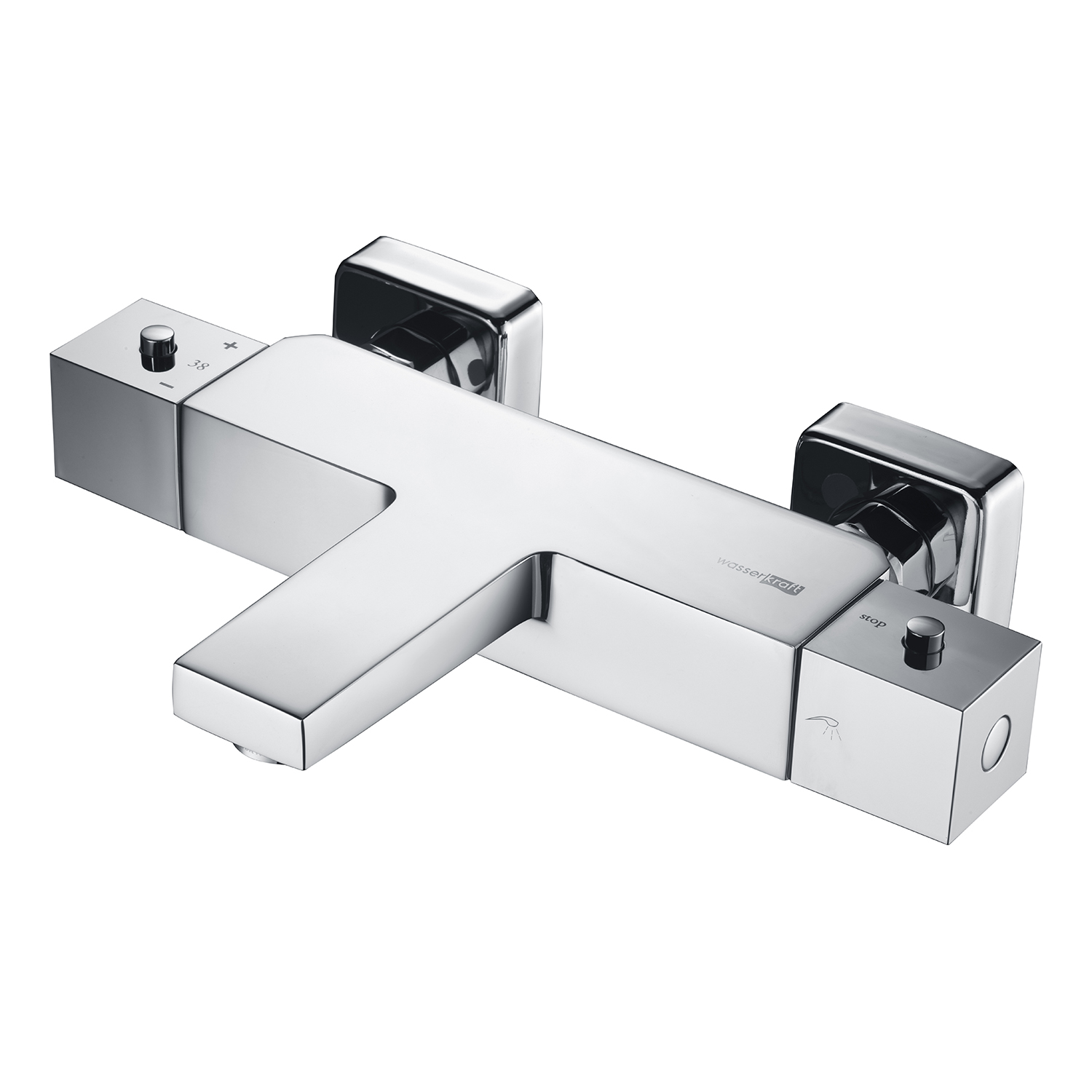 Wasserkraft Alme 1500 Смеситель для ванны термостатический, настенный, цвет: хром 1511 Thermo
