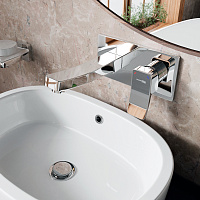 Wasserkraft Aller 1060 Смеситель для раковины встраиваемый, излив 19,3 см, цвет: хром 10630