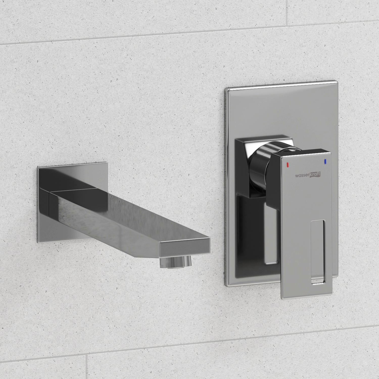 Wasserkraft Смеситель для раковины рычажный: внешняя и внутренняя часть, излив, цвет: хром глянцевый A15513