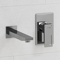 Wasserkraft Смеситель для раковины рычажный: внешняя и внутренняя часть, излив, цвет: хром глянцевый A15513