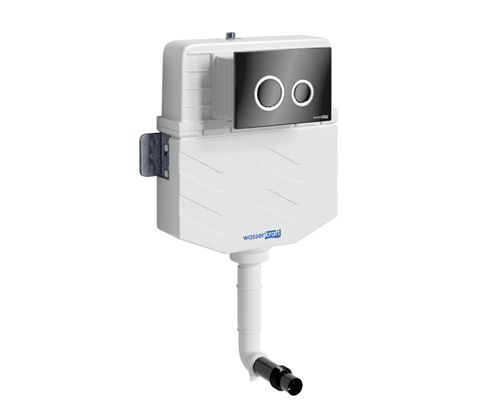 Wasserkraft Aller Бачок встраиваемый с механической кнопкой смыва, цвет: черный глянцевый 10TLT.031.ME.PB01