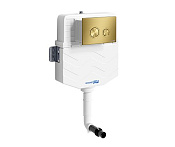 Wasserkraft Aller Бачок встраиваемый с механической кнопкой смыва, цвет: матовое золото 10TLT.031.ME.MG01