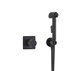 Wasserkraft Elbe Гигиенический душ: внешняя и внутренняя часть, шланг, лейка, цвет: черный матовый A07436