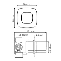 Wasserkraft Nuthe 9100 Переключатель потоков на 3 источника, с внутренней частью, цвет: черный A265