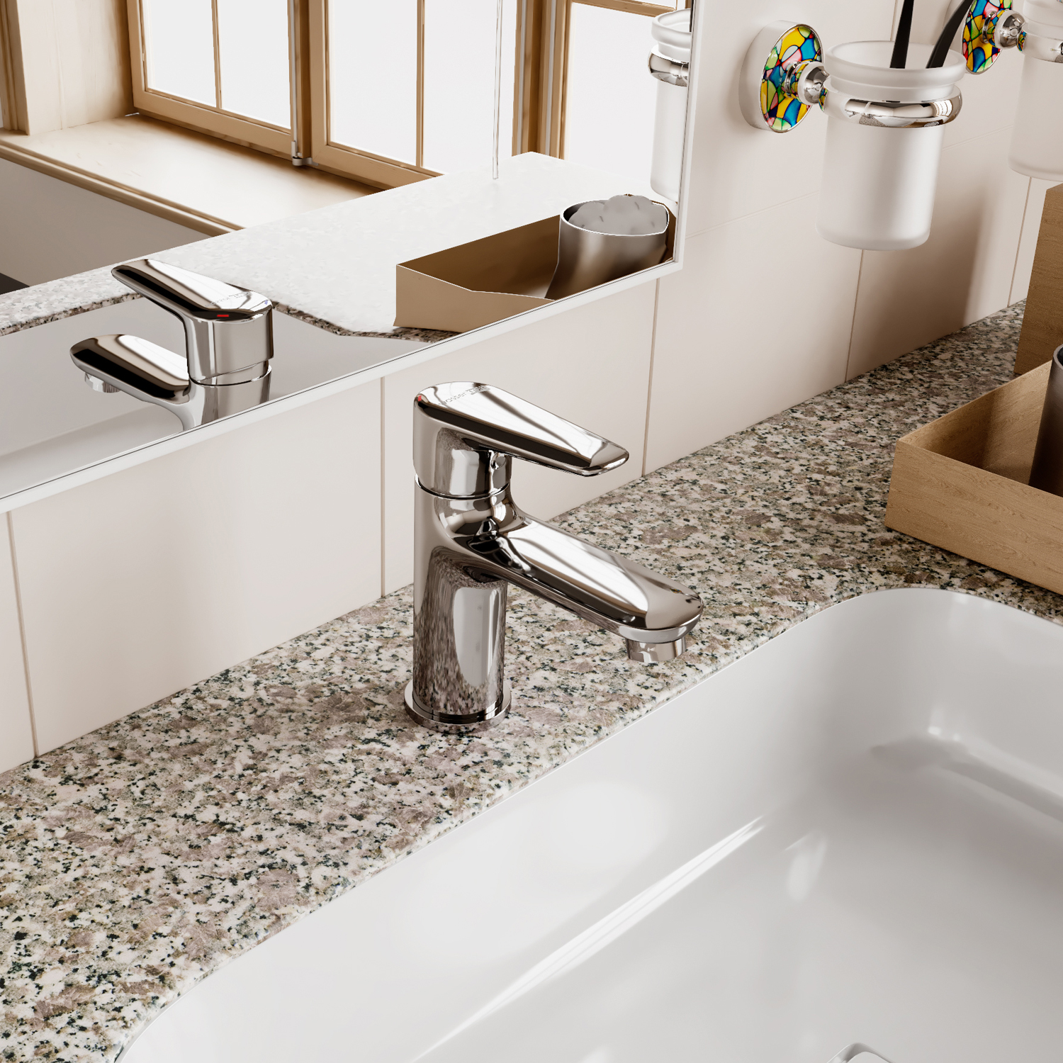 Wasserkraft Vils 5600 Смеситель для раковины на 1 отв., без дк, высота излива 7,5 см, цвет: хром 5603