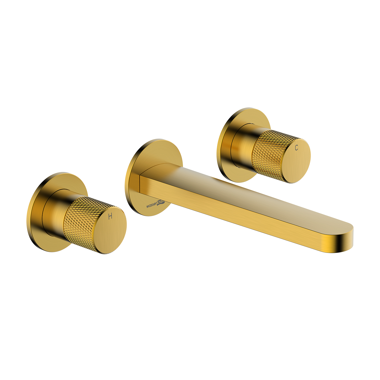 Wasserkraft Schunter 8200 Смеситель для раковины встраиваемый, на 3 отв., цвет: матовое золото 8245