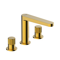 Wasserkraft Schunter 8200 Смеситель для раковины встраив., на 3 отв., цвет: матовое золото 8235