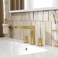 Wasserkraft Schunter 8200 Смеситель для раковины встраив., на 3 отв., цвет: матовое золото 8235