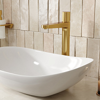 Wasserkraft Schunter 8200 Смеситель для раковины на 1 отв., излив 24,6 см, цвет: матовое золото 8203H