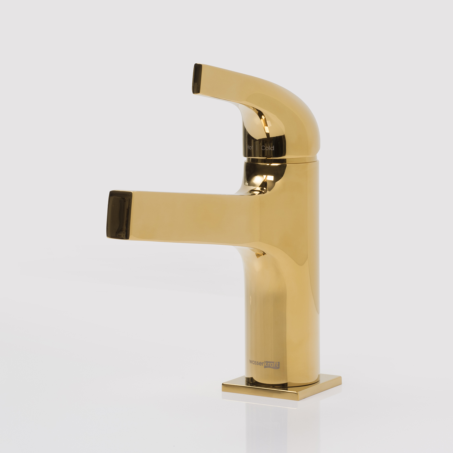 Wasserkraft Sauer 7100 Смеситель для раковины, без дк, высота излива 9,8 см, цвет: глянц. золото 7103