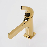 Wasserkraft Sauer 7100 Смеситель для раковины, без дк, высота излива 9,8 см, цвет: глянц. золото 7103