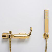 Wasserkraft Sauer 7100 Смеситель для ванны с ручным душем и держателем, цвет: матовое золото 7101