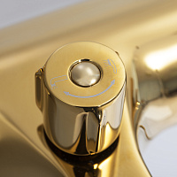 Wasserkraft Sauer 7100 Смеситель для ванны с ручным душем и держателем, цвет: матовое золото 7101