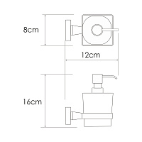 Wasserkraft Rhin Дозатор подвесной, стекло матовое цвет: никель K-8799