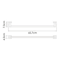 Wasserkraft Rhin Полотенцедержатель подвесной, металлический цвет: никель K-8730