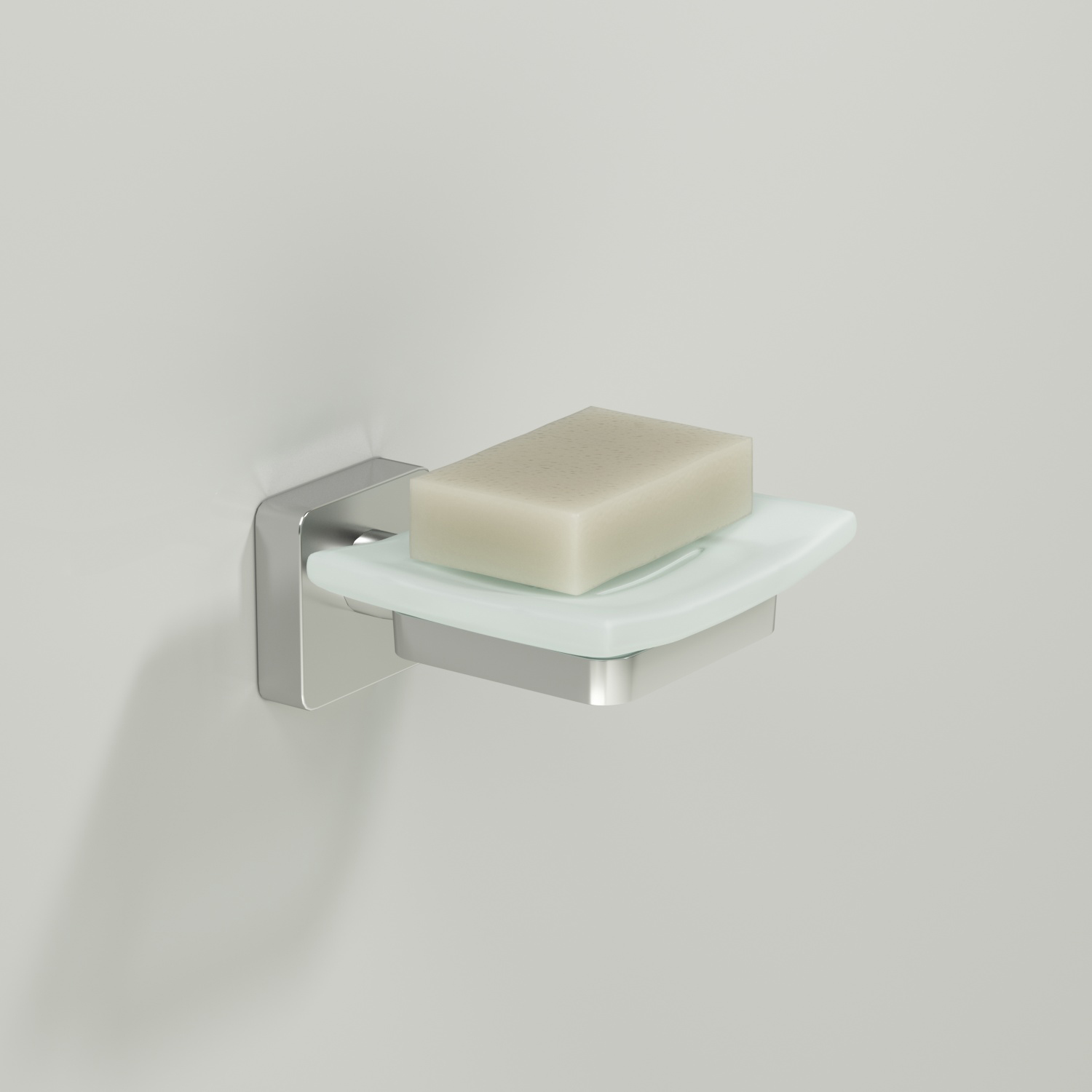 Wasserkraft Rhin Мыльница подвесная, стекло матовое цвет: никель K-8729