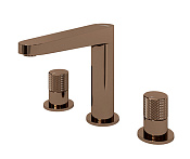 Wasserkraft Paar 8800 Смеситель для раковины встр., на 3 отв., излив 15,5 см, цвет: розовое золото 8835