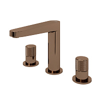 Wasserkraft Paar 8800 Смеситель для раковины встр., на 3 отв., излив 15,5 см, цвет: розовое золото 8835
