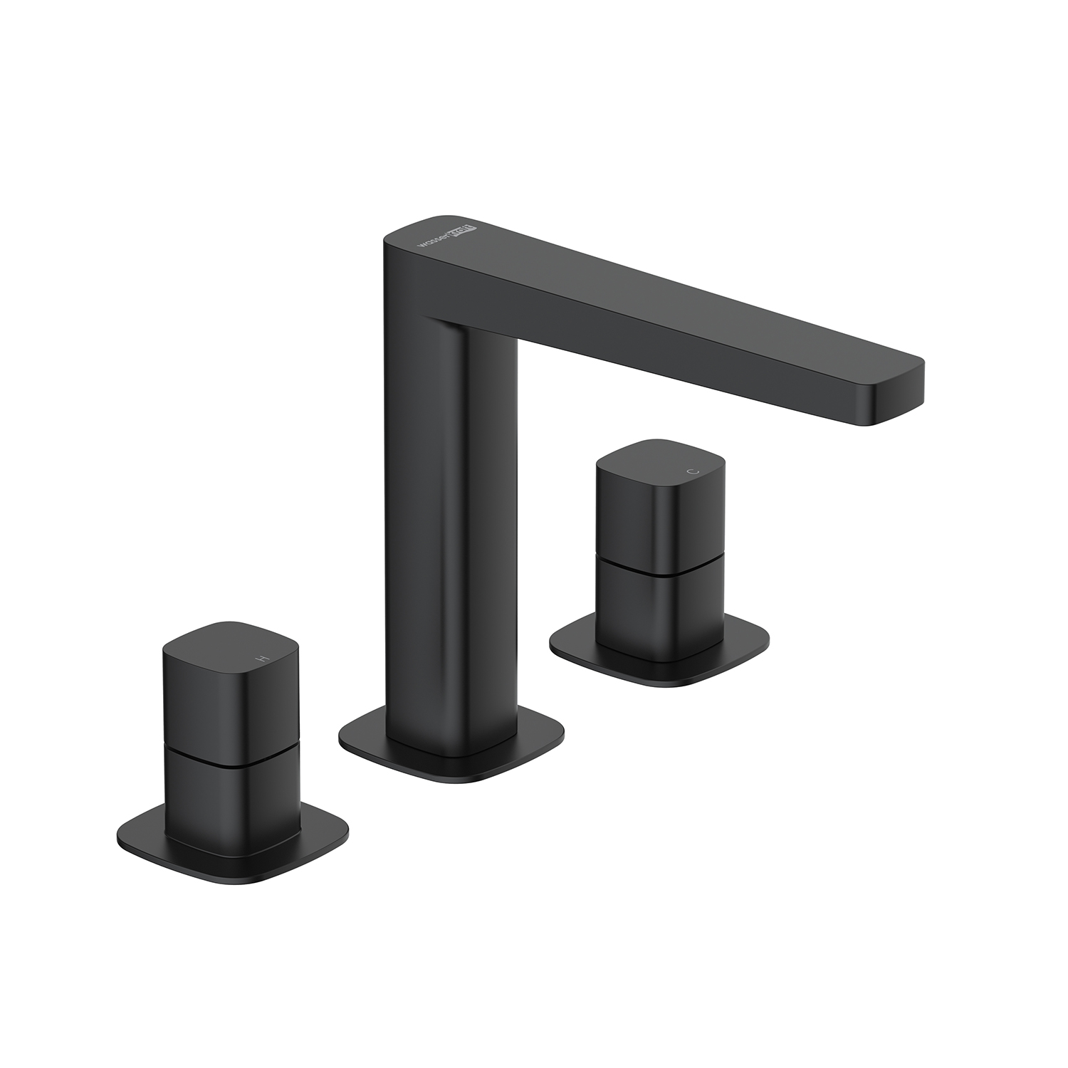 Wasserkraft Nuthe 9100 Смеситель для раковины встраив., на 3 отв., цвет: черный soft-touch 9135